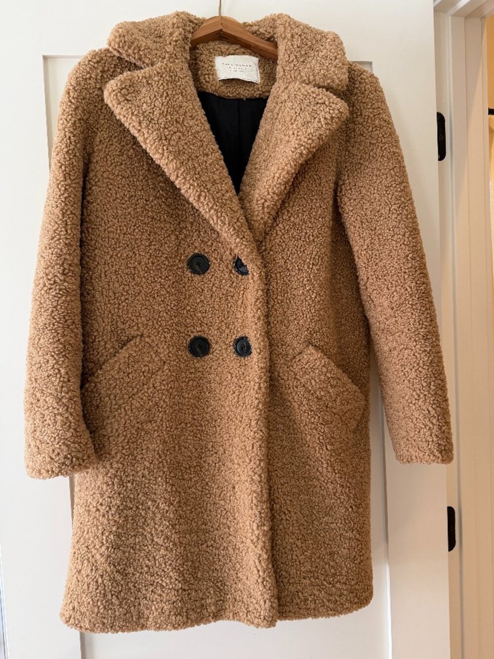 Zara Camel Teddy Bear Coat